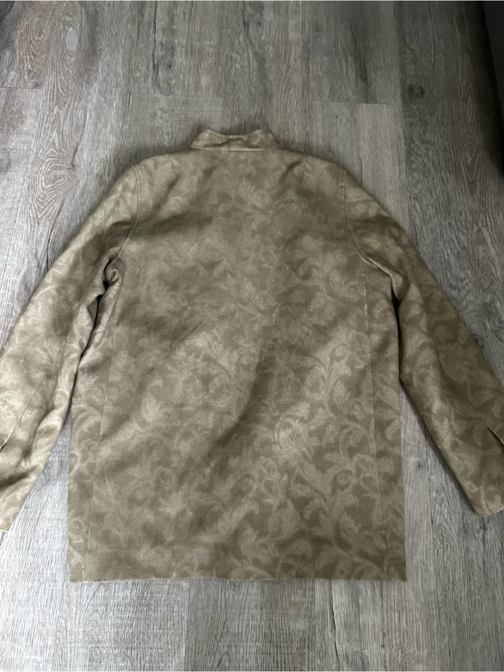 Zara Boho Asian Inspired Open Collar Frog Closure Jacket Floral Tapestry NWT - Picture 6 of 12